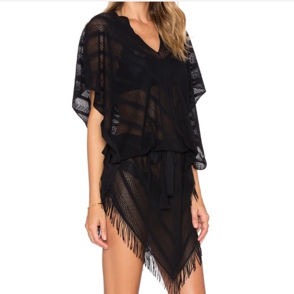 NWT PilyQ Black Posh Riviera Poncho M/L - Picture 10 of 16